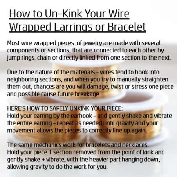 How to Safely Un-Kink Your Wire Wrapped Jewelry - Picture 1 of 2